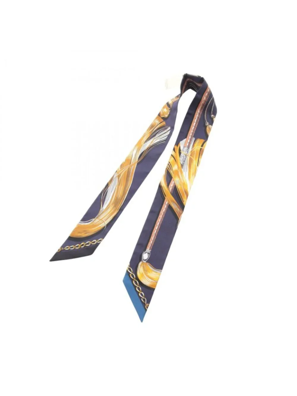 Hermes Scarf Twill Cavalcades Ribbon Silk - Picture 3 of 5